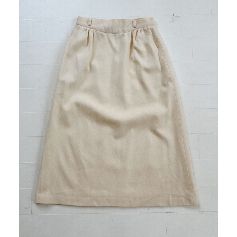 Vintage 1970s Wool Panther Long Skirt Size Waist 23"